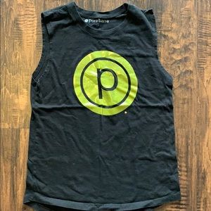 Shiny yellow circle P top